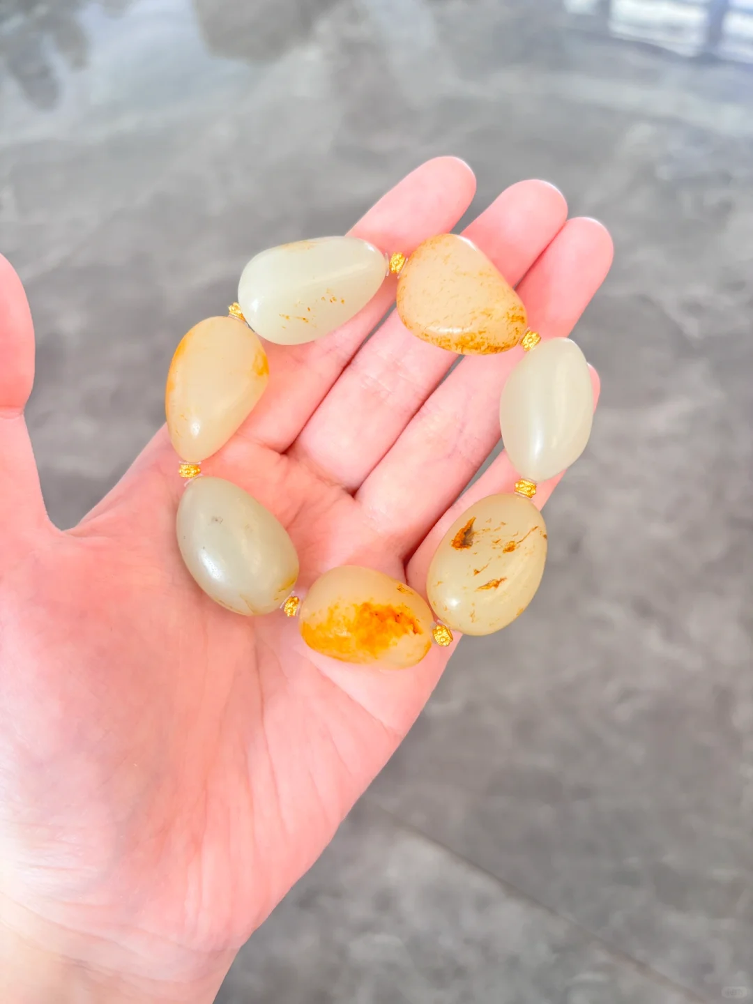 又一条油疙瘩重器 籽料独籽手串