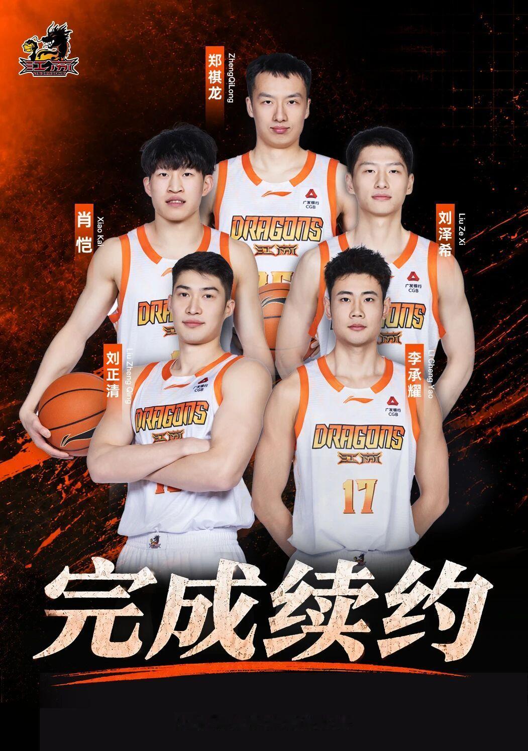 江苏肯帝亚男篮官宣与五名球员完成续约 cba