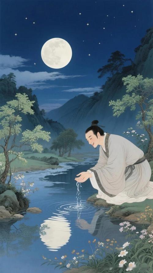 《初秋戏作山居
杂兴俳体十二解》
——宋.杨万里
月色如霜不粟肌，
月光如水不沾