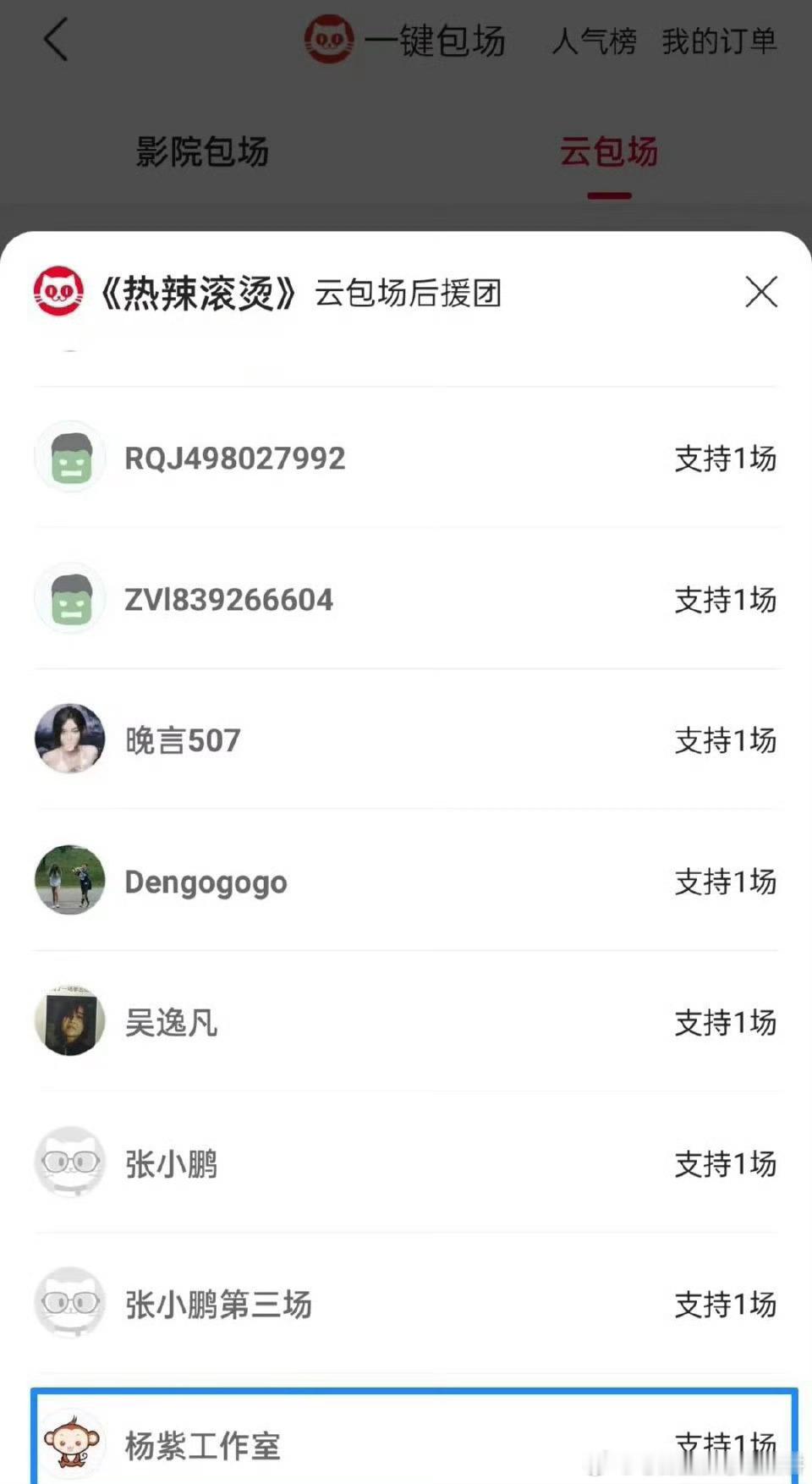 杨紫工作室包场热辣滚烫 ​​​