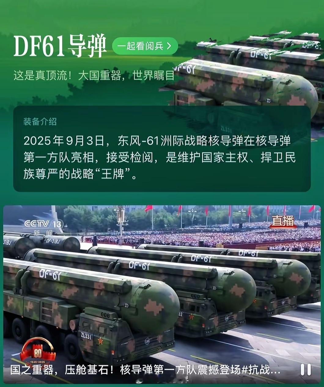 专家说东风61改变了命名规则别的不懂，就听懂了全球覆盖！ 当你拿出DF61，全世