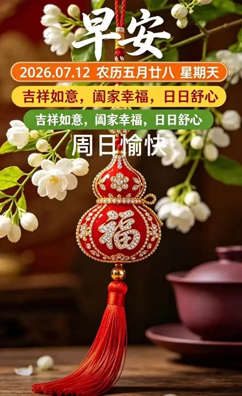 ☀️²⁰²⁶/7. 12. 五月廿八🏡💐七月的周日清晨，是盛夏独有的治愈秘境