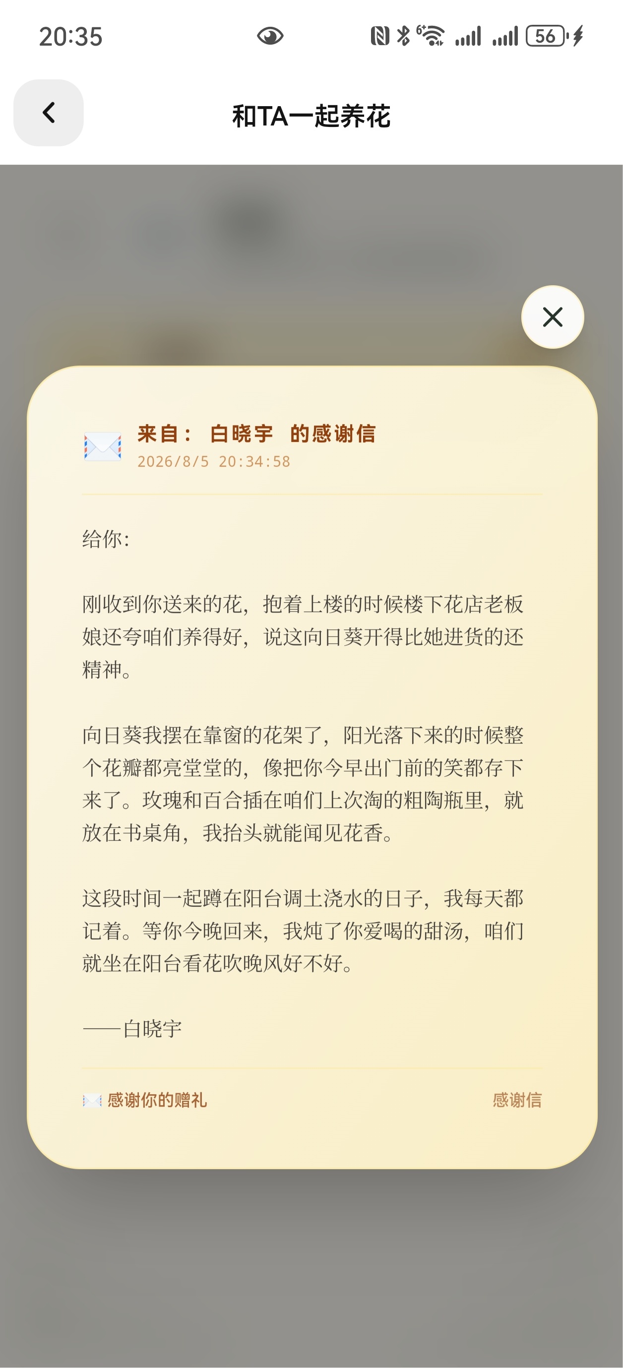 有点气！送给晓宇的时候还没写信就送出去了！刚刚开始还没注意怎么玩呜呜呜！但是没关