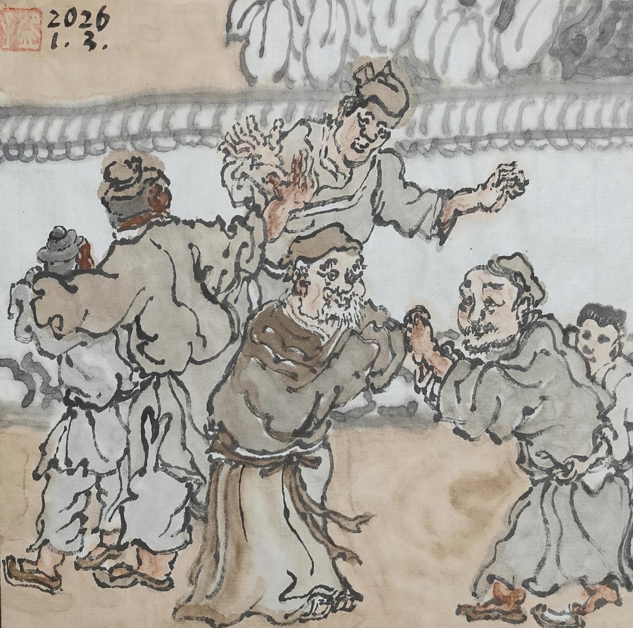 碗子的纸片水墨《摹古》