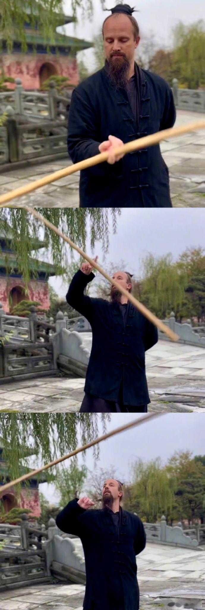 美国小伙学武当棍带出600洋弟子 不得不说，杰克道长在小红薯上就是传奇般的存在。