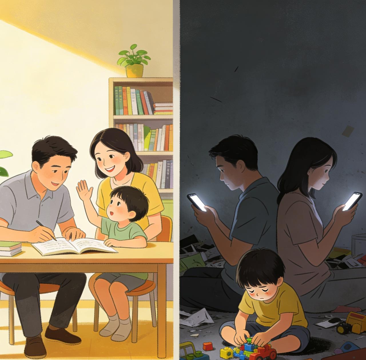 一位妈妈哭着问我：为什么我孩子越来越像我最讨厌的样子？
我回答她：因为成功的家教