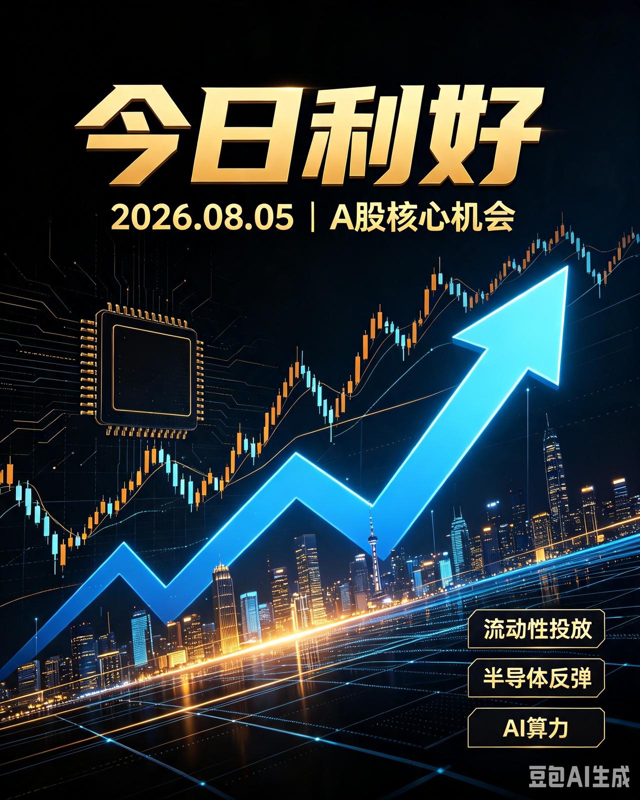 2026年8月5日（周三）今日A股核心利好
 
⚠️ 免责声明：仅公开资讯整理，