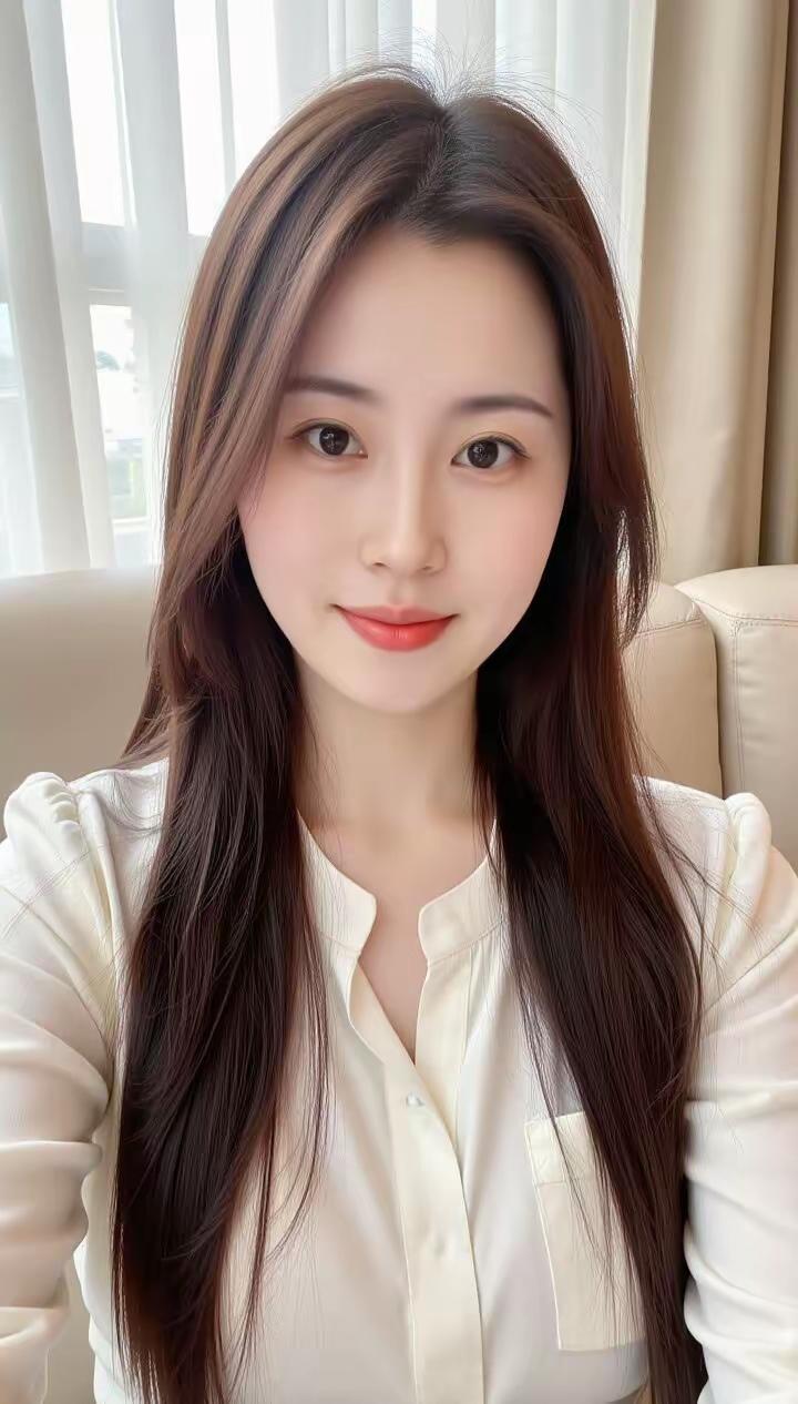 温柔甜美的微笑，散发着自信的光芒