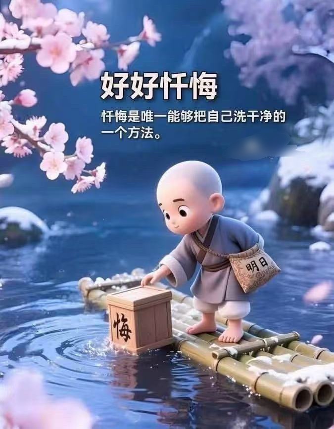 好好忏悔忏悔是唯一能够把自己洗干净的一个方法 