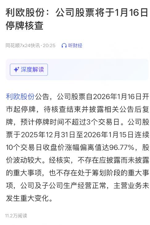 利欧晚间停牌了，明天AI继续退潮吗？利欧下午成功控住异动，受跳水影响被杀到-4，