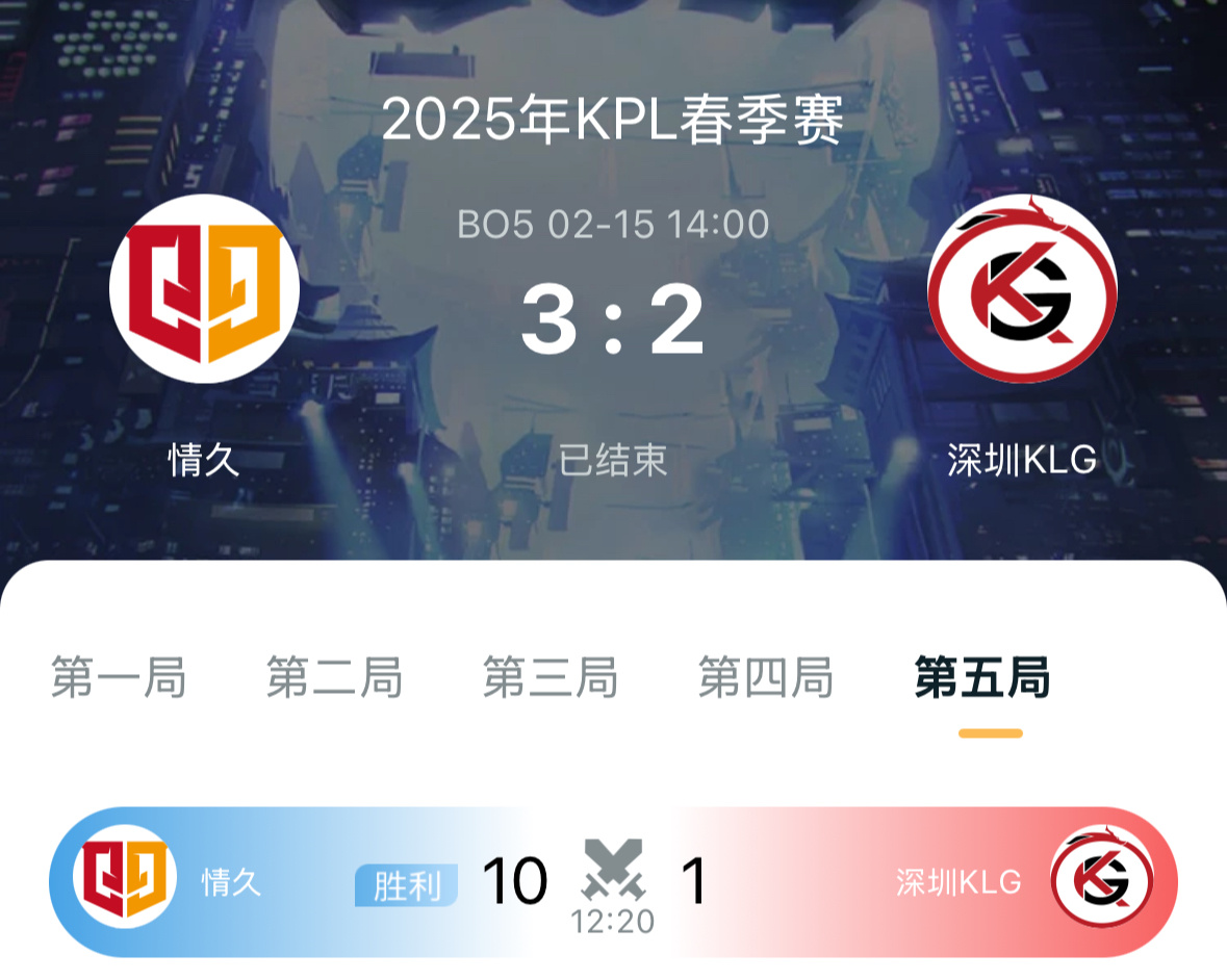 情久拒绝让二追三  情久战胜KLG 12分钟，情久再下一城，打出0换3的高光操作