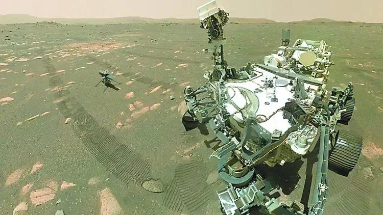美国国家航空航天局（NASA）的“机智号”火星直升机在杰泽罗环形山进行了第66次