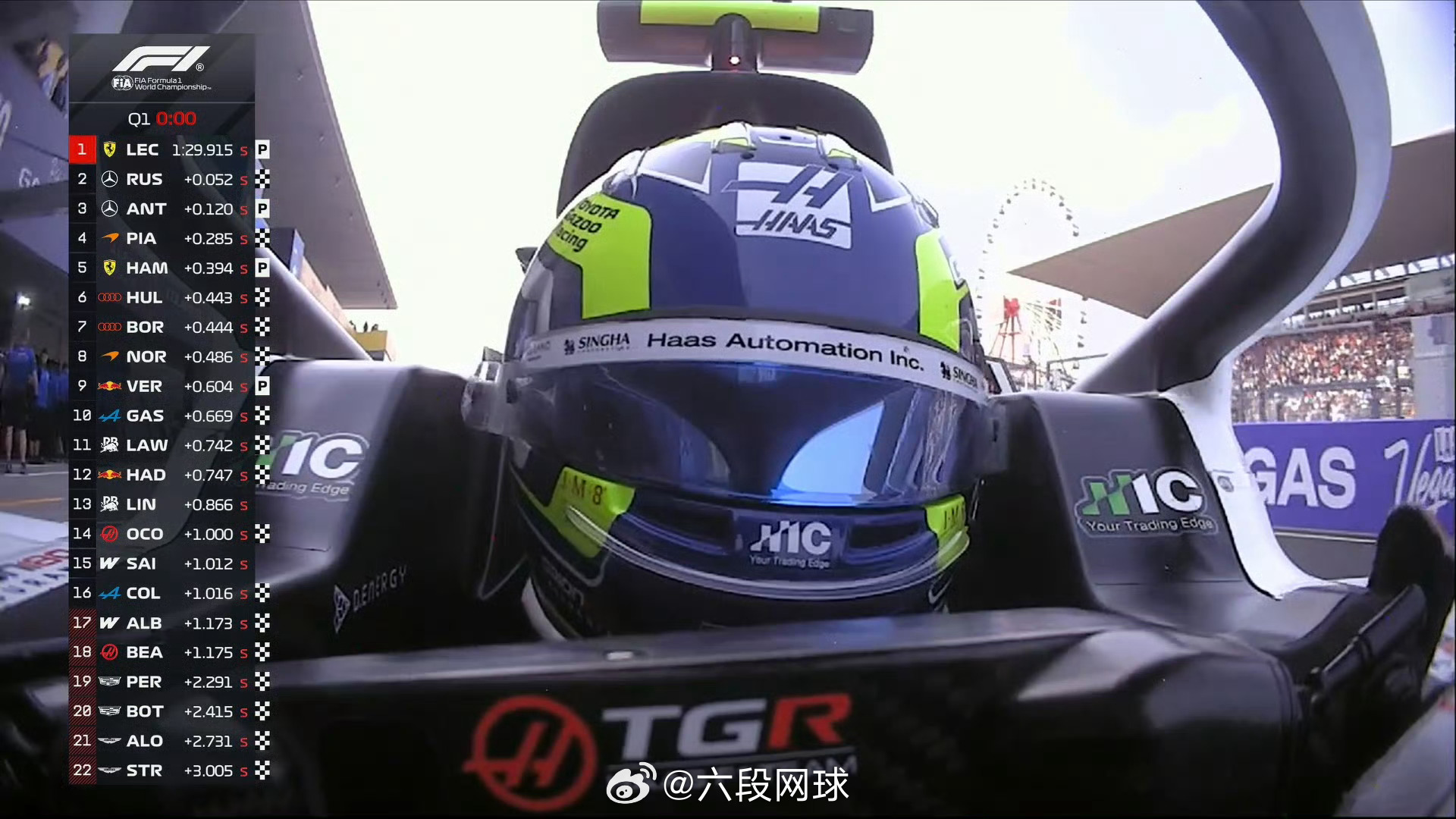 2026F1日本大奖赛 Q1结束！勒克莱尔凭借两段刷紫排在第一最终Q1淘汰：阿尔