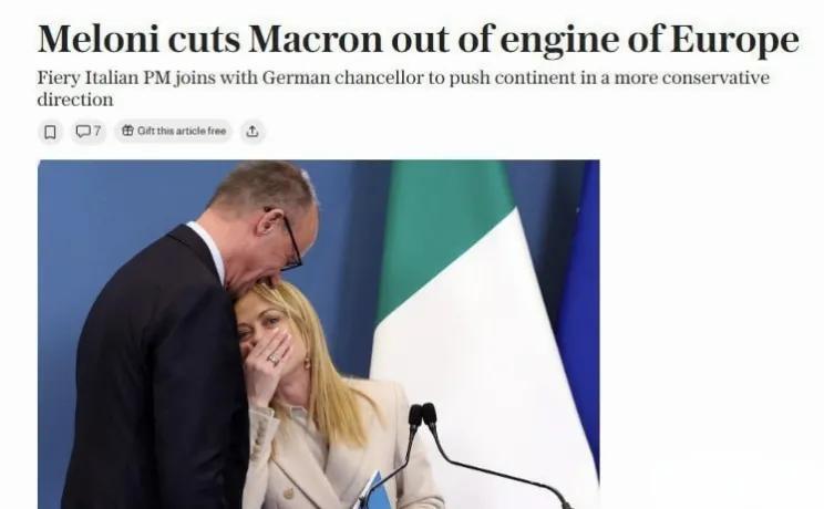 据英国《每日电讯报》报道，德国开始调整战略方向，与意大利加强合作。因为德国认为法