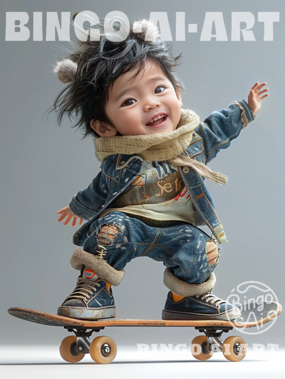滑板男孩🛹AI绘图很好玩～附mj关键词