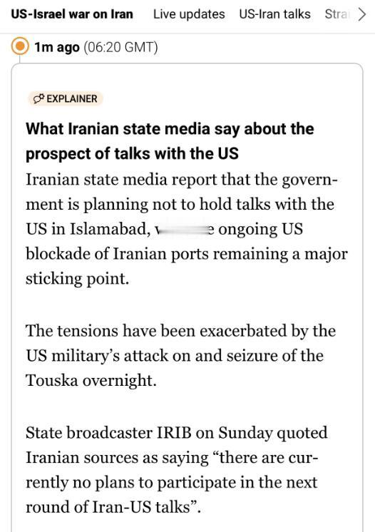 卡塔尔半岛：伊朗不派谈判代表团两人遭处决

4月20日凌晨，卡塔尔半岛电视台甩出