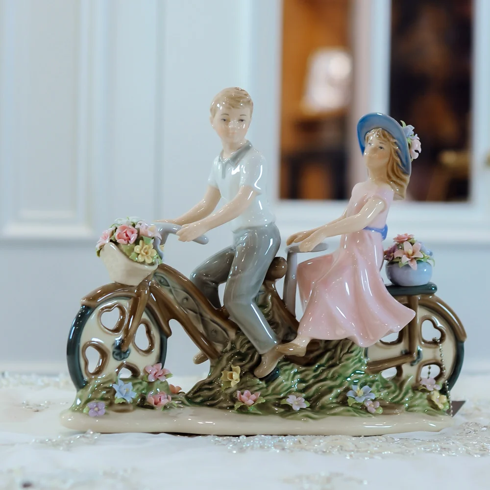 骑单车的恋人摆件｜青春回忆杀拉满💕