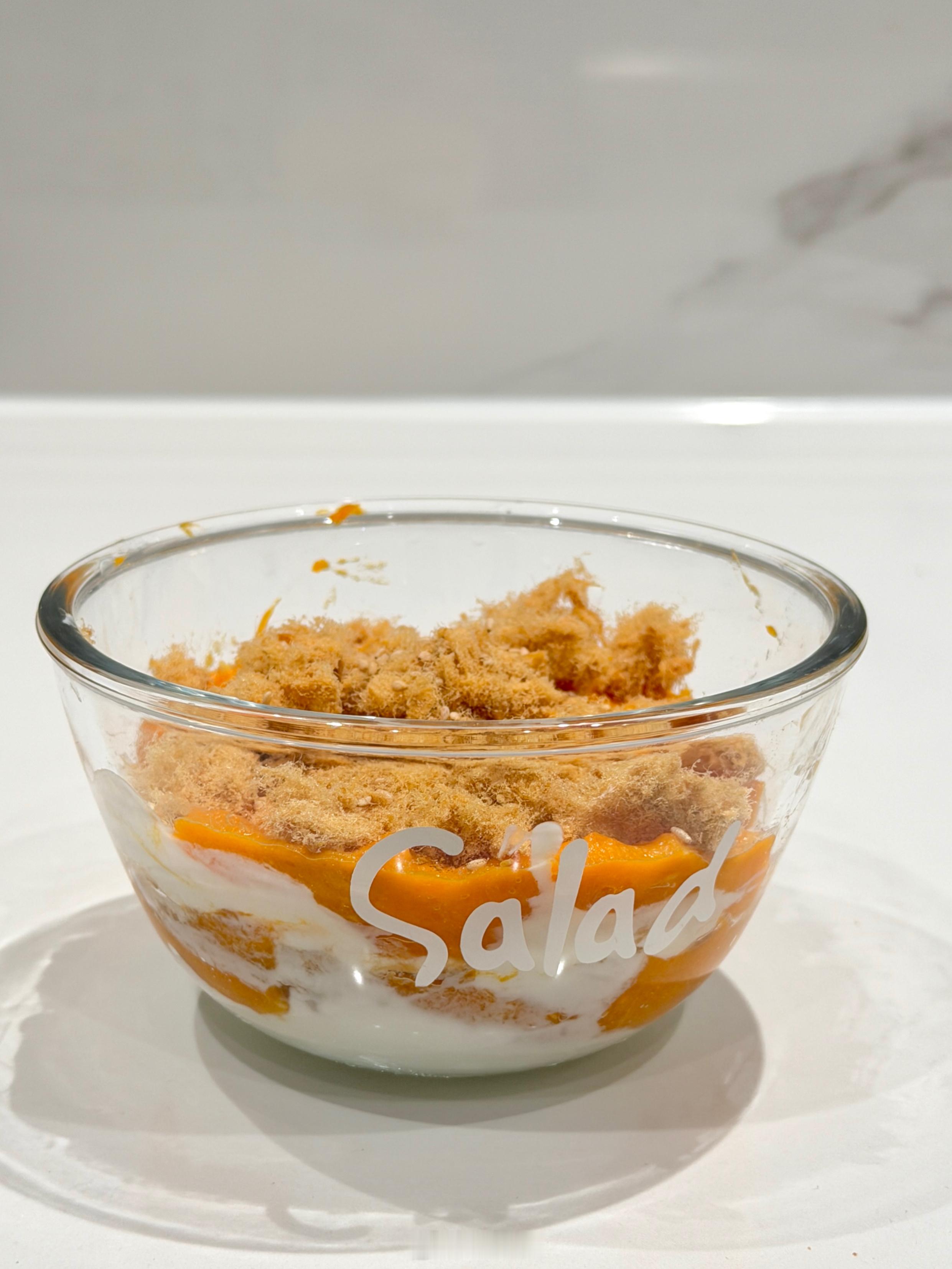 吃不到俺就自己复刻，健康版蛋黄南瓜肉松碗