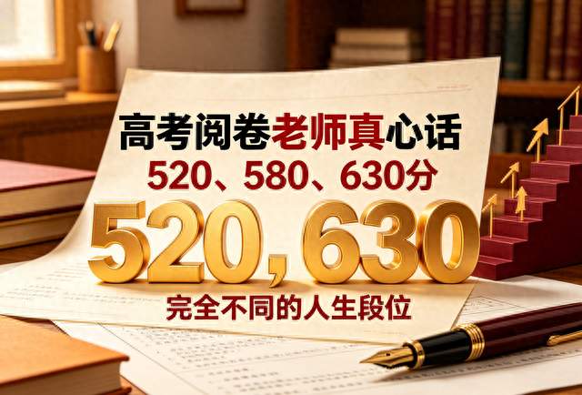 高考阅卷老师真心话：520、580、630分，是完全不同的人生段位