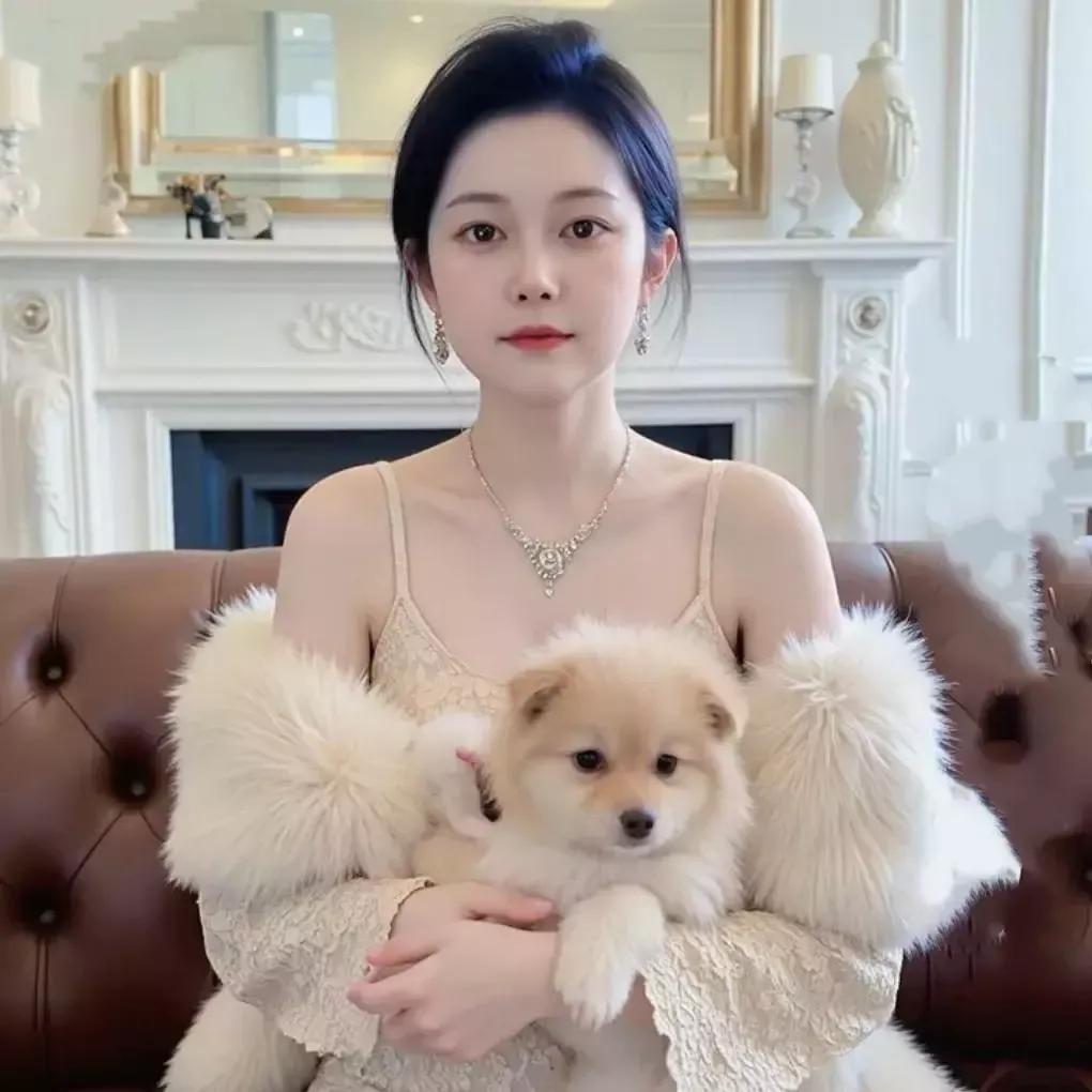 温柔蓝发美少女与可爱小狗的温馨瞬间💕小狗旅游照 美女宠物合照 萌宠少女照 秋日