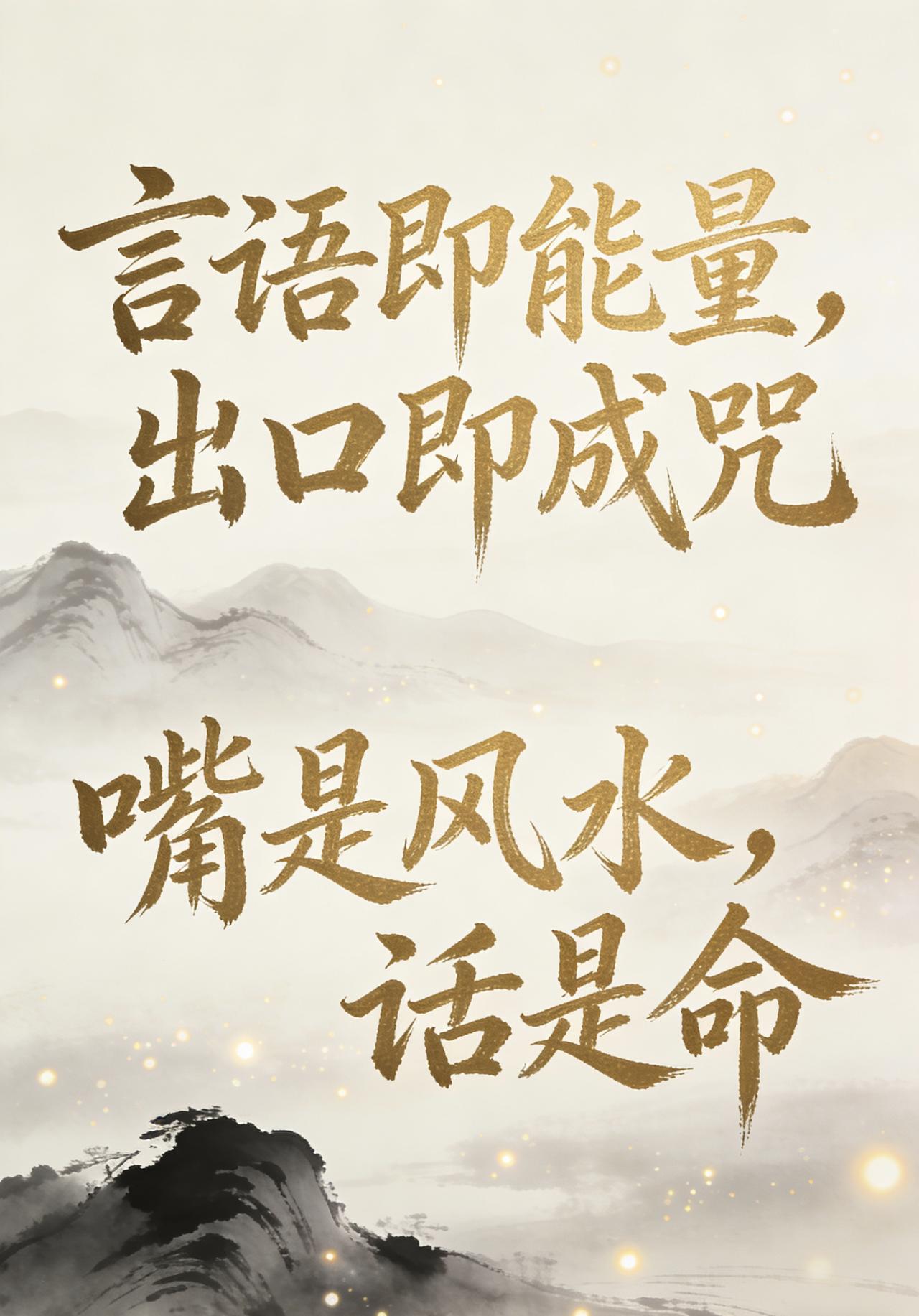 “即使开玩笑也不要贬低自己，
你的身体分不清玩笑与真实。
言语即能量，出口即成咒