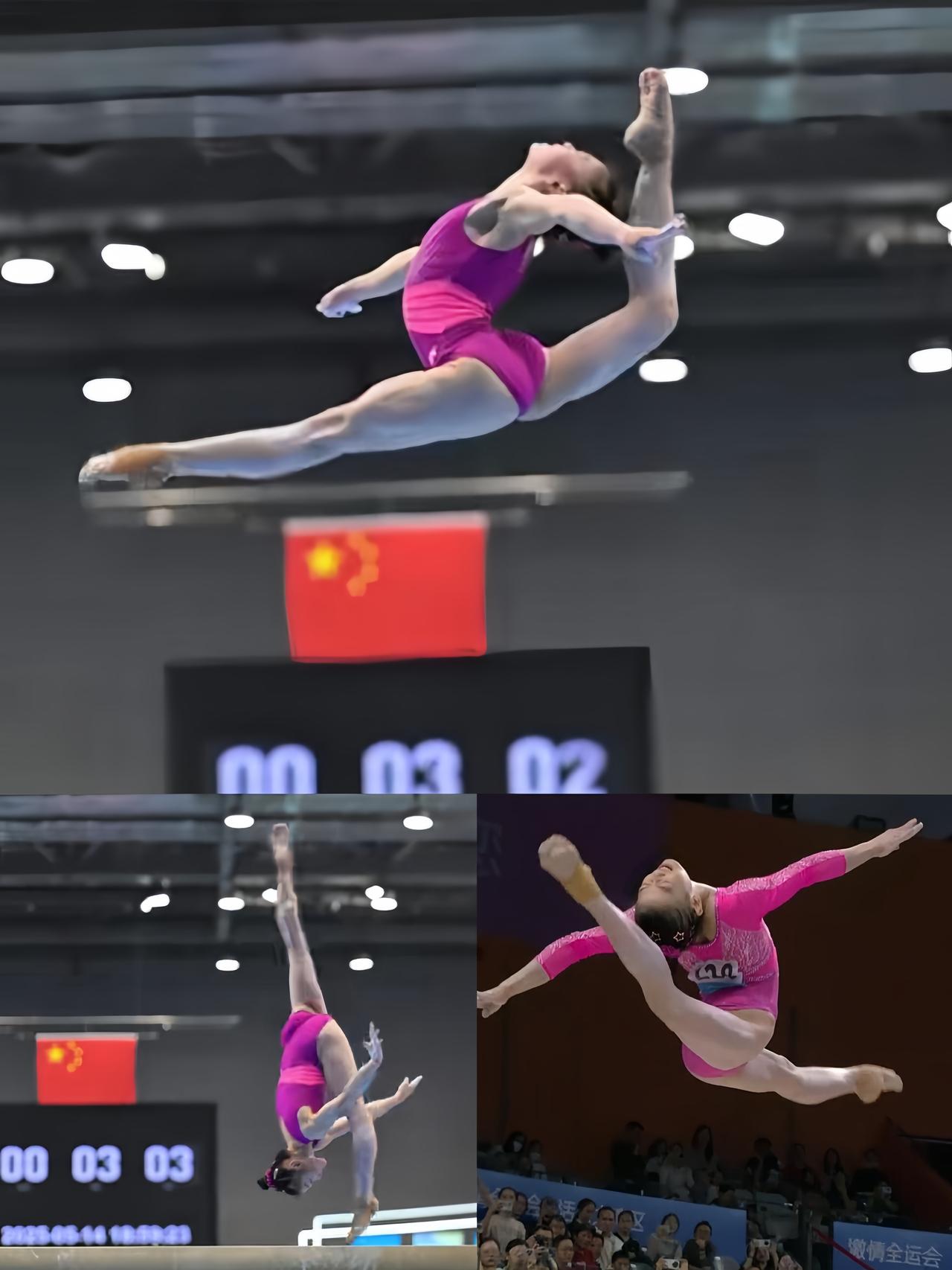 柯沁沁的5块金牌，其实不是重点。
 重点是她的平衡木。
把一项以“不掉下来”为基