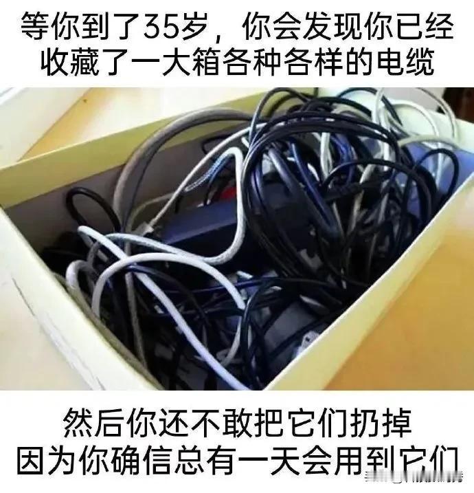 过于真实[泪奔]
这么多数据线，你说有用吧，根本用不上，你说没用吧，你还舍不得扔