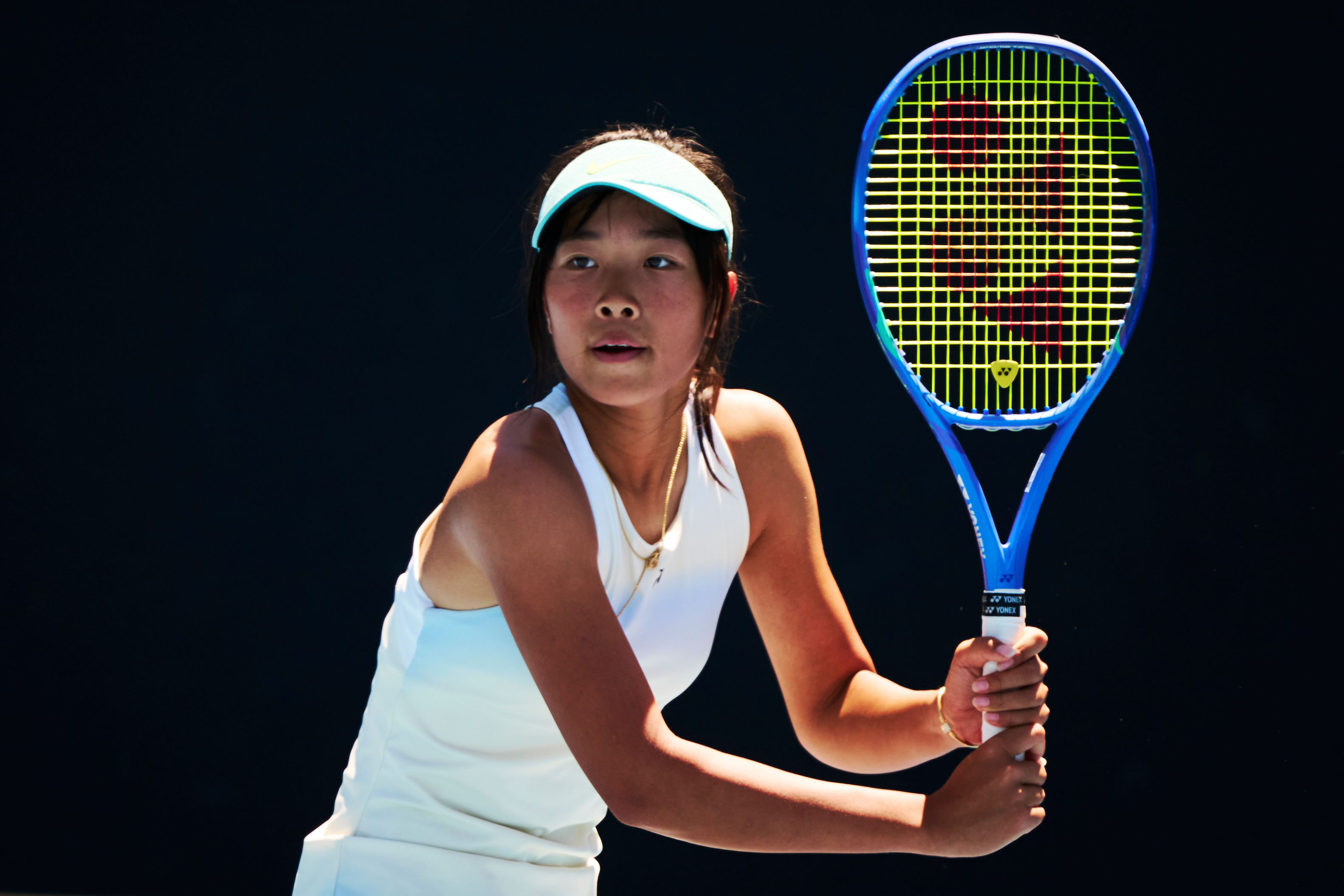 来自厦门的中国青少年运动员林禹君在澳网2026 正赛的美丽身影！出生于2010年