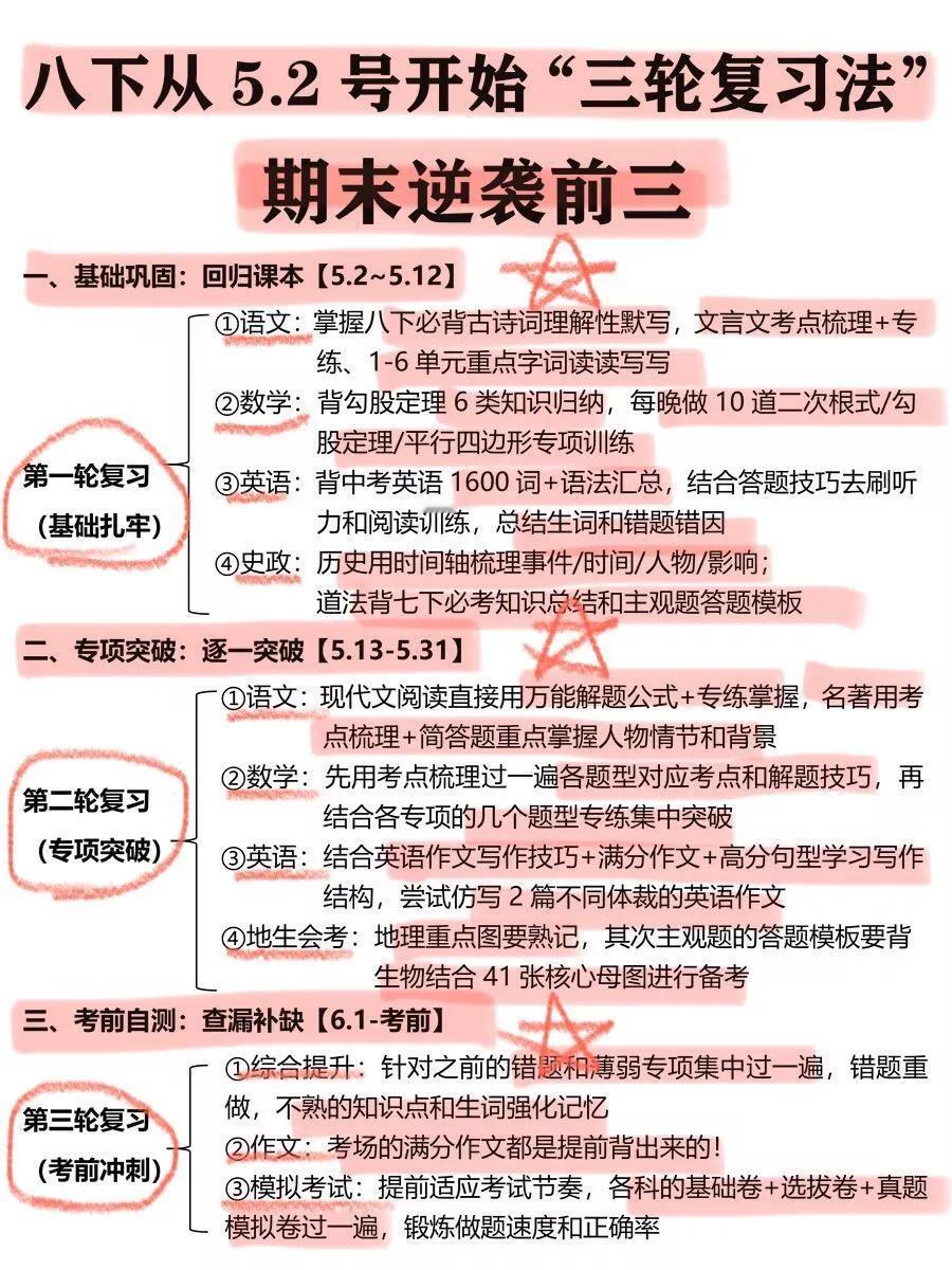 北京一位初二学霸妈妈，一招制胜期末考试❗