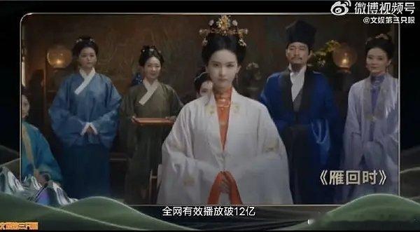 🐧阅文官方说雁回时有效播放量破12亿，也就是集均4k+