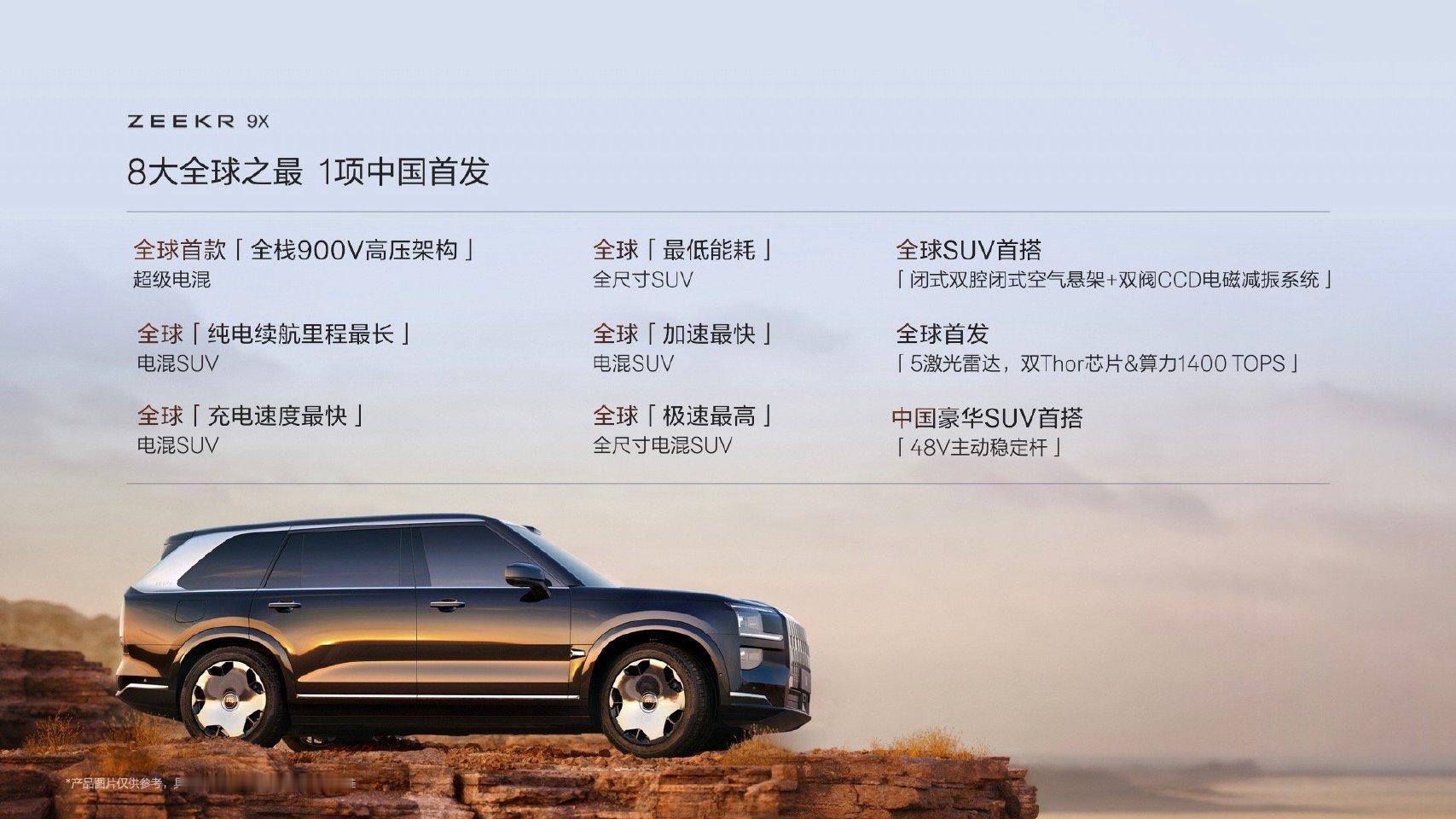 极氪9X旗舰全尺寸SUV，定位“全球超豪华SUV新标杆”，亮相上海车展。号称“杭