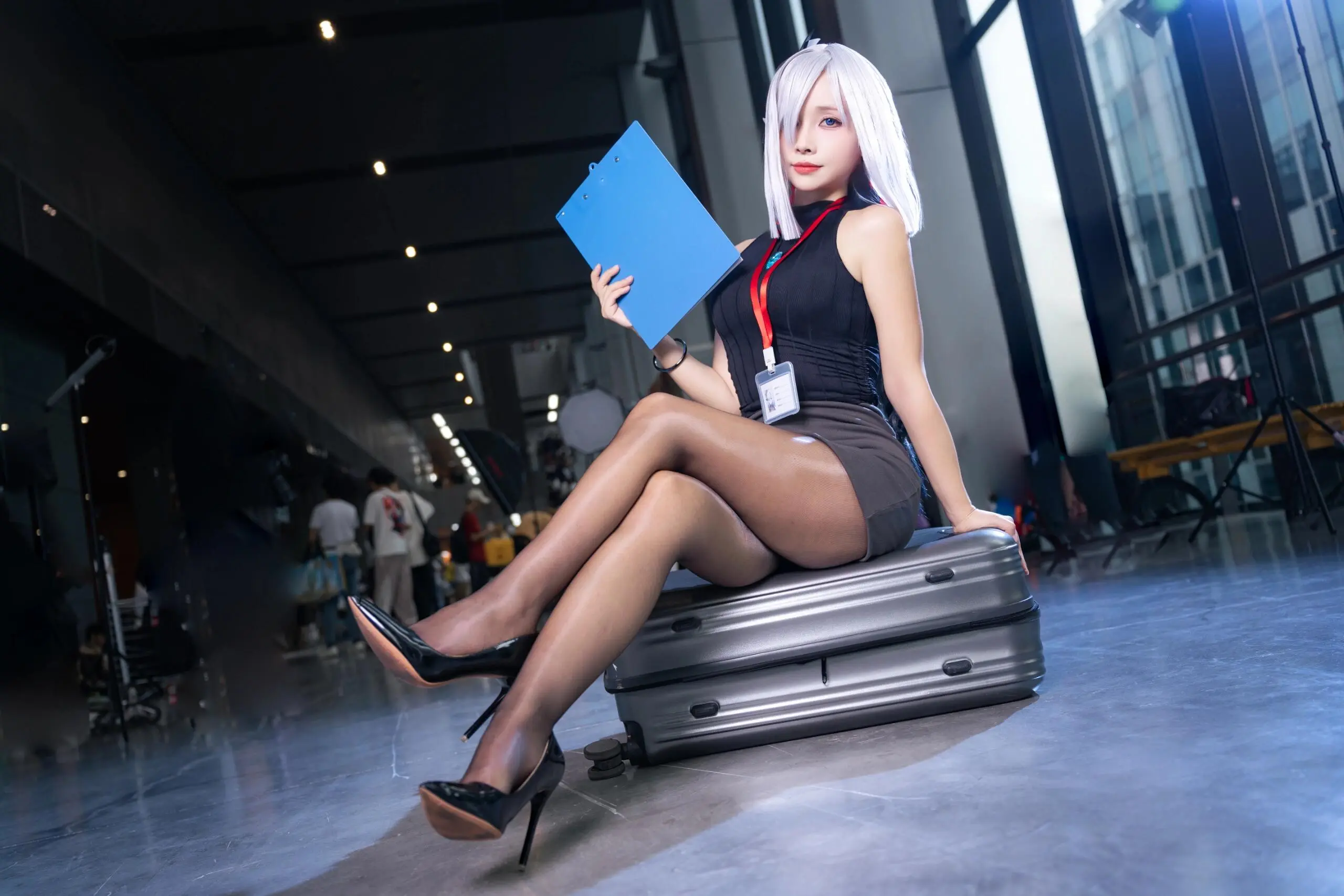 申鹤嗨丝秘书cosplay正片