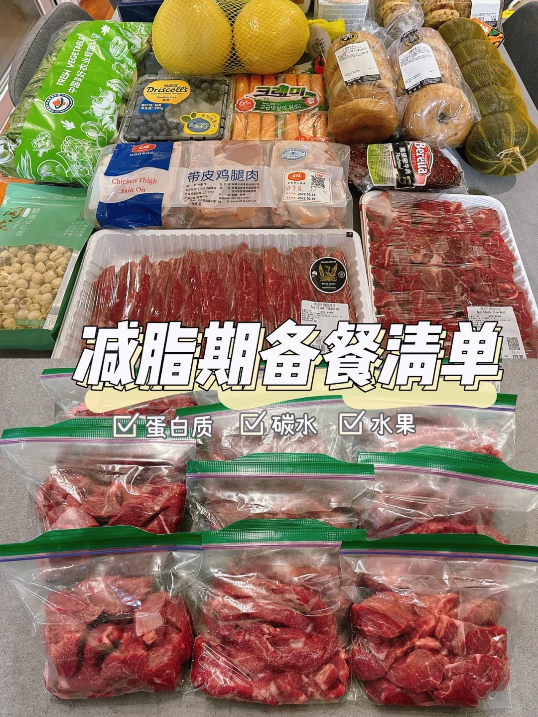 【好物分享】24斤🔚周末高效囤货备餐清单🔥