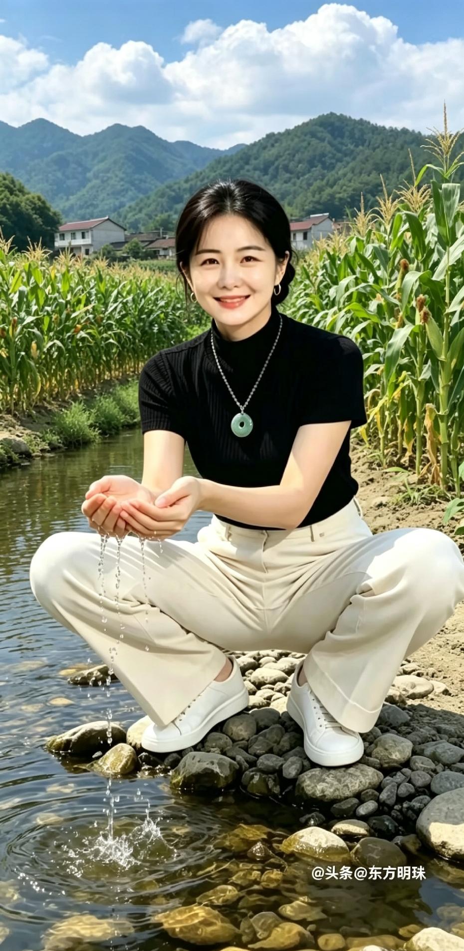 山间村落原生浅溪，连片玉米田相伴，体验接地气的乡野消暑方式
 
周末我走进深山里