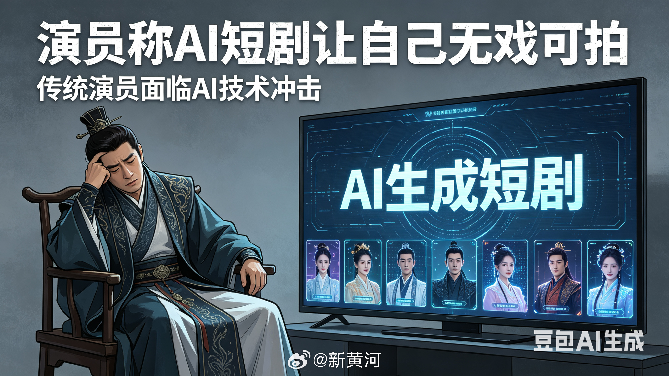 【#演员称AI短剧让自己无戏可拍#：“曾经每月工作25天，上月只出工5天”】#A