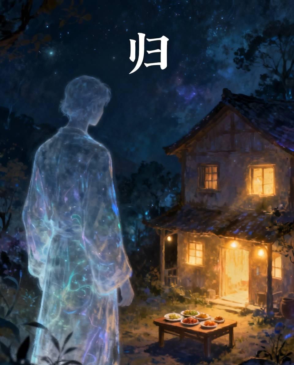 江湖怪谈•荒诞志240《归》
他历经九死一生，终于回到故乡，推开家门，却看见“自