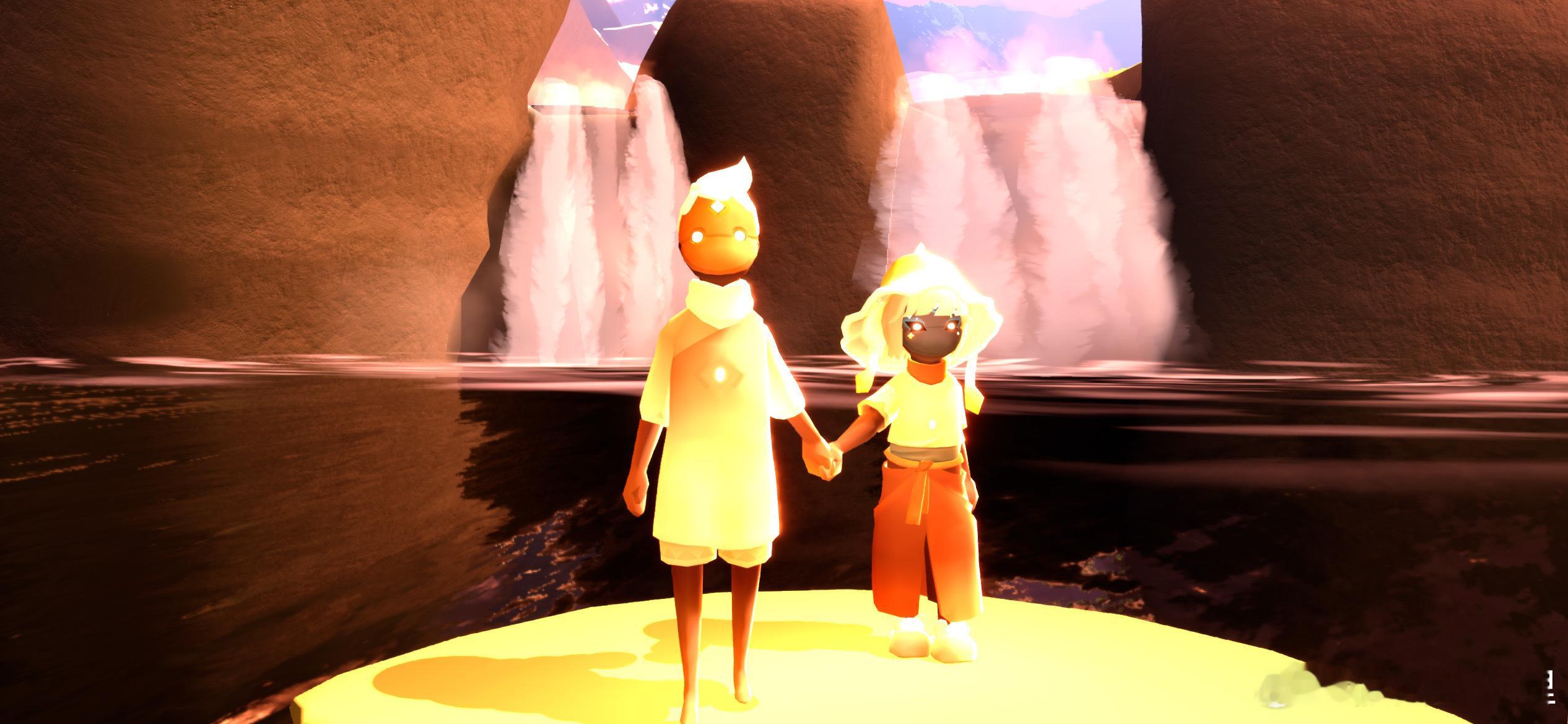 sky光遇  哈哈今天无聊。看见小黑点火了。我一路跟着他到了墓土，然后一路尾随哈