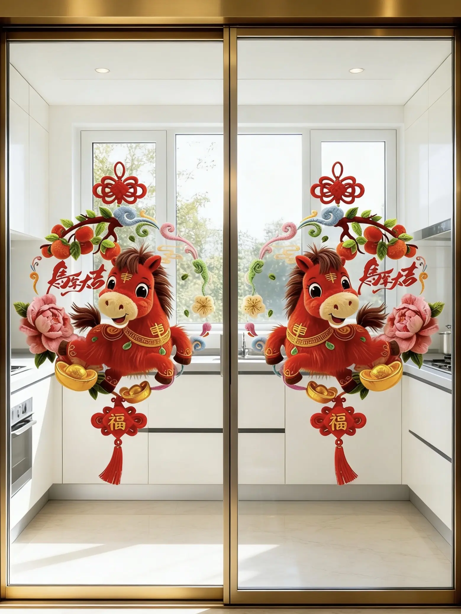 窗花 窗花贴 新年氛围感 马年大吉 家居好物