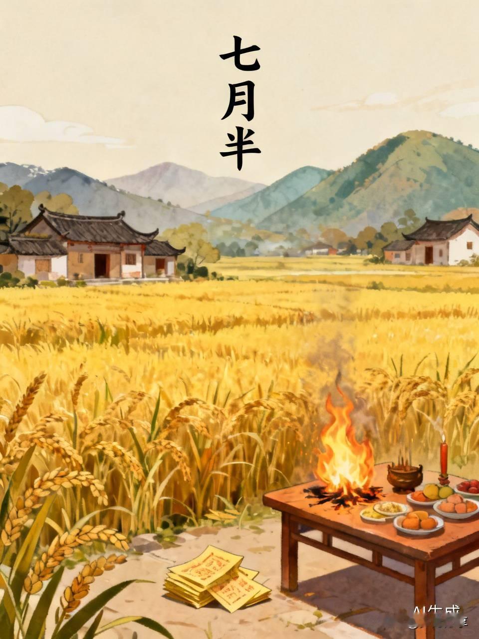 明天就是中元节，我们乡下农村又称七月半鬼节，在我们这里从农历七月十三开始，至十四