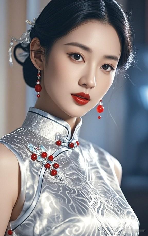 复古旗袍风，红唇与珠宝的完美搭配，尽显东方古典美！如何把旗袍穿出自己的气质 旗袍