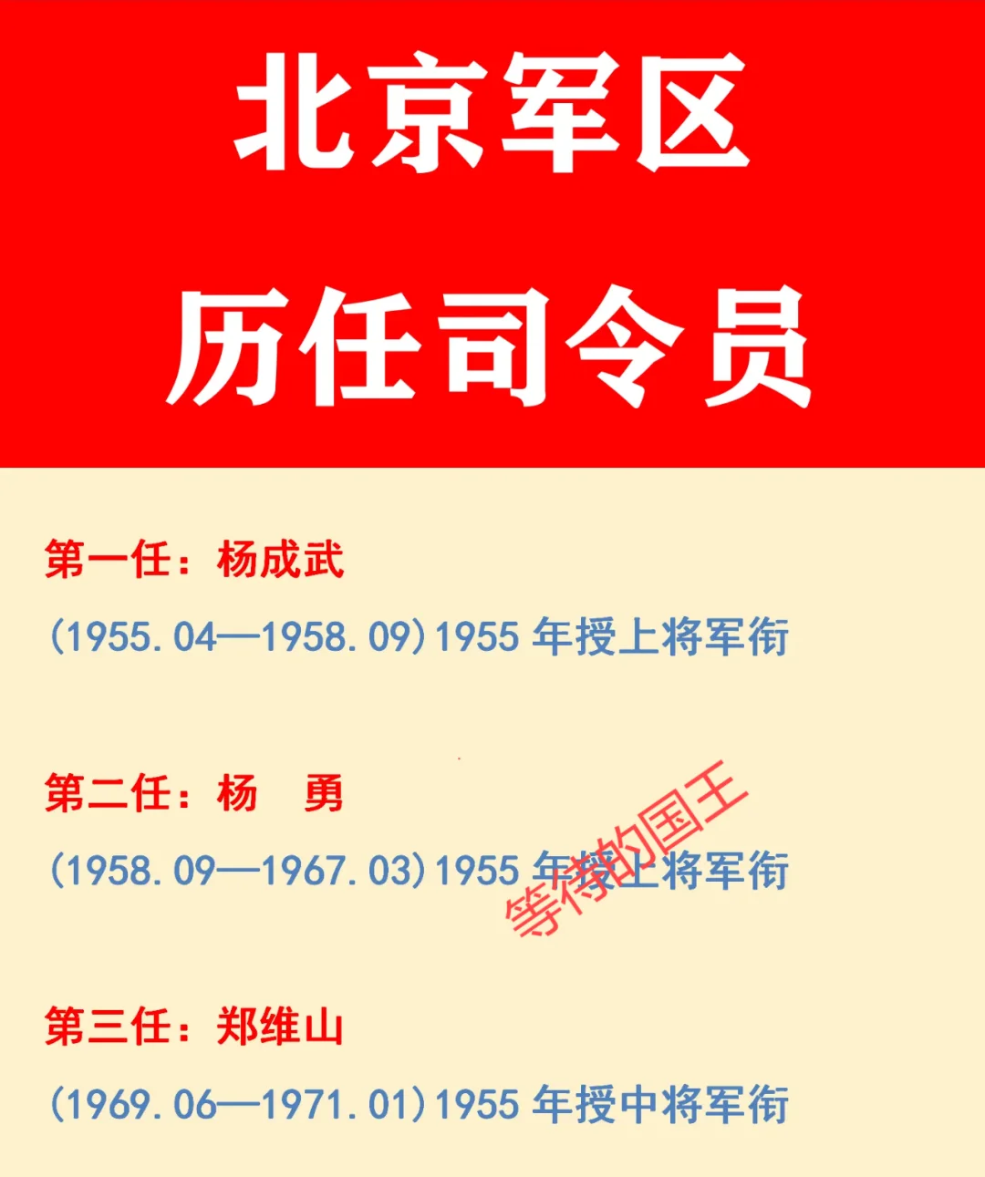一共13任北京军区司令员