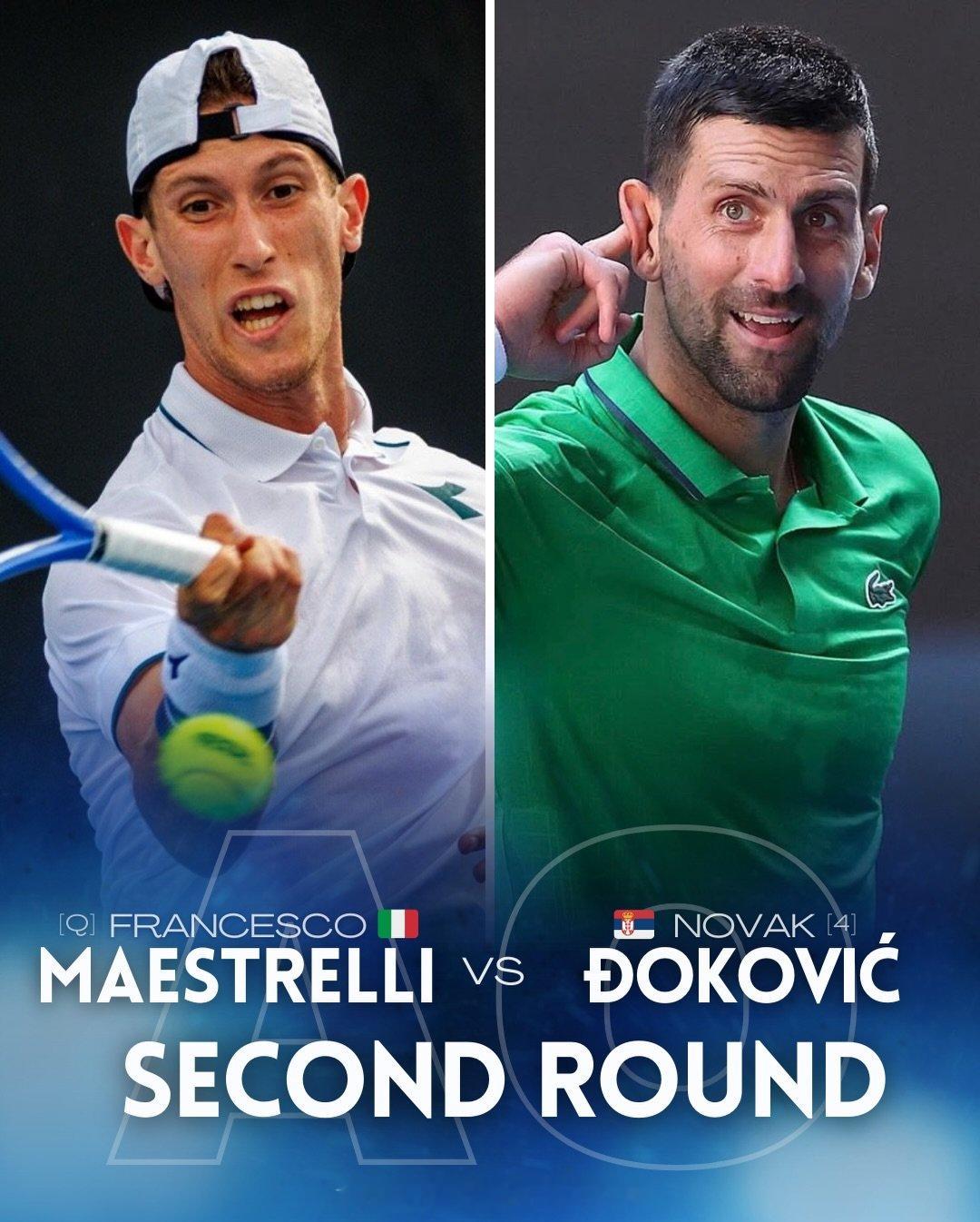 2026澳网第二轮，小德 vs 马埃斯特雷利，罗德·拉沃尔日场第二场，不早于北京