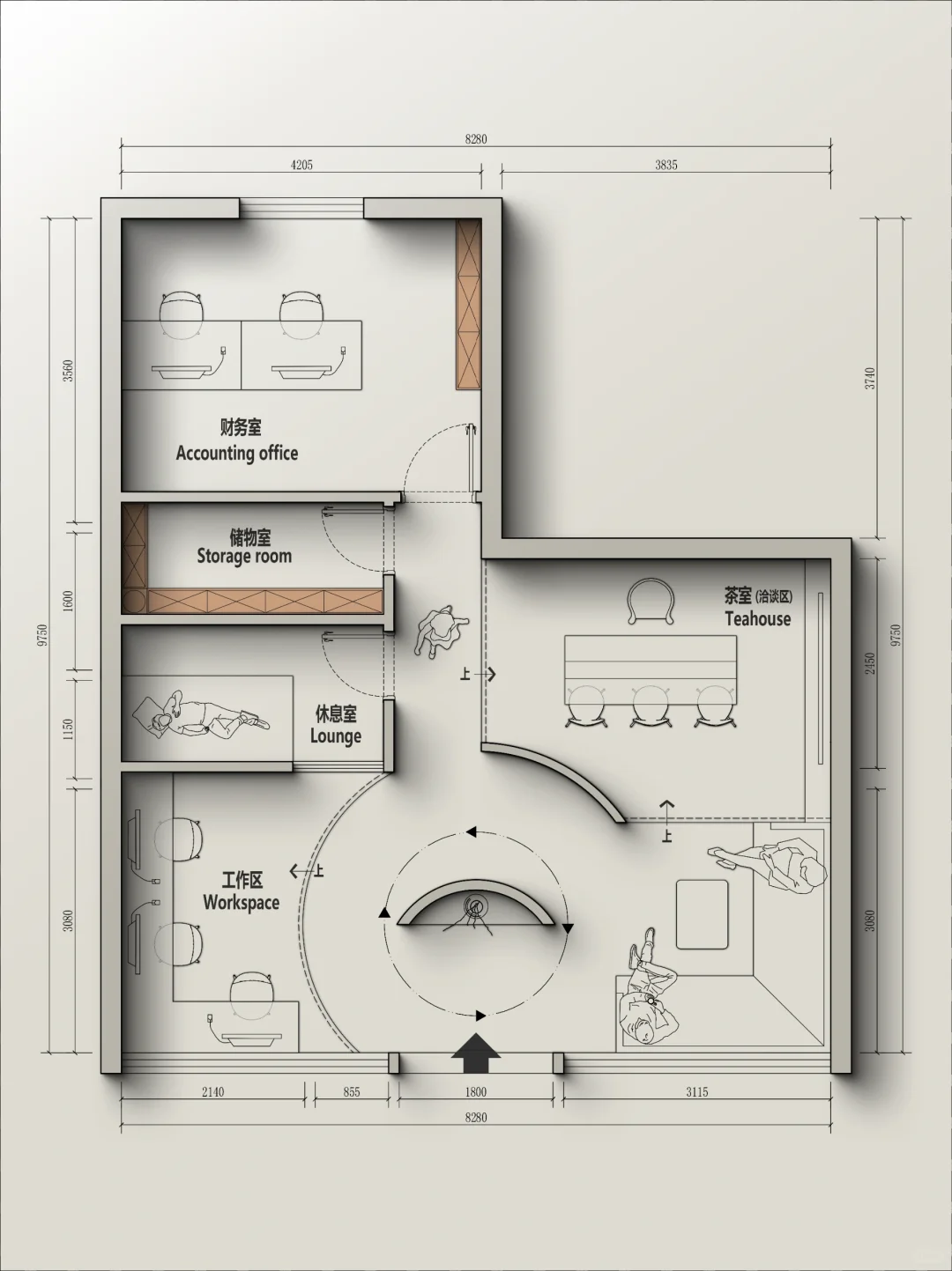 🍁户型改造丨云南60m²同行的设计工作室