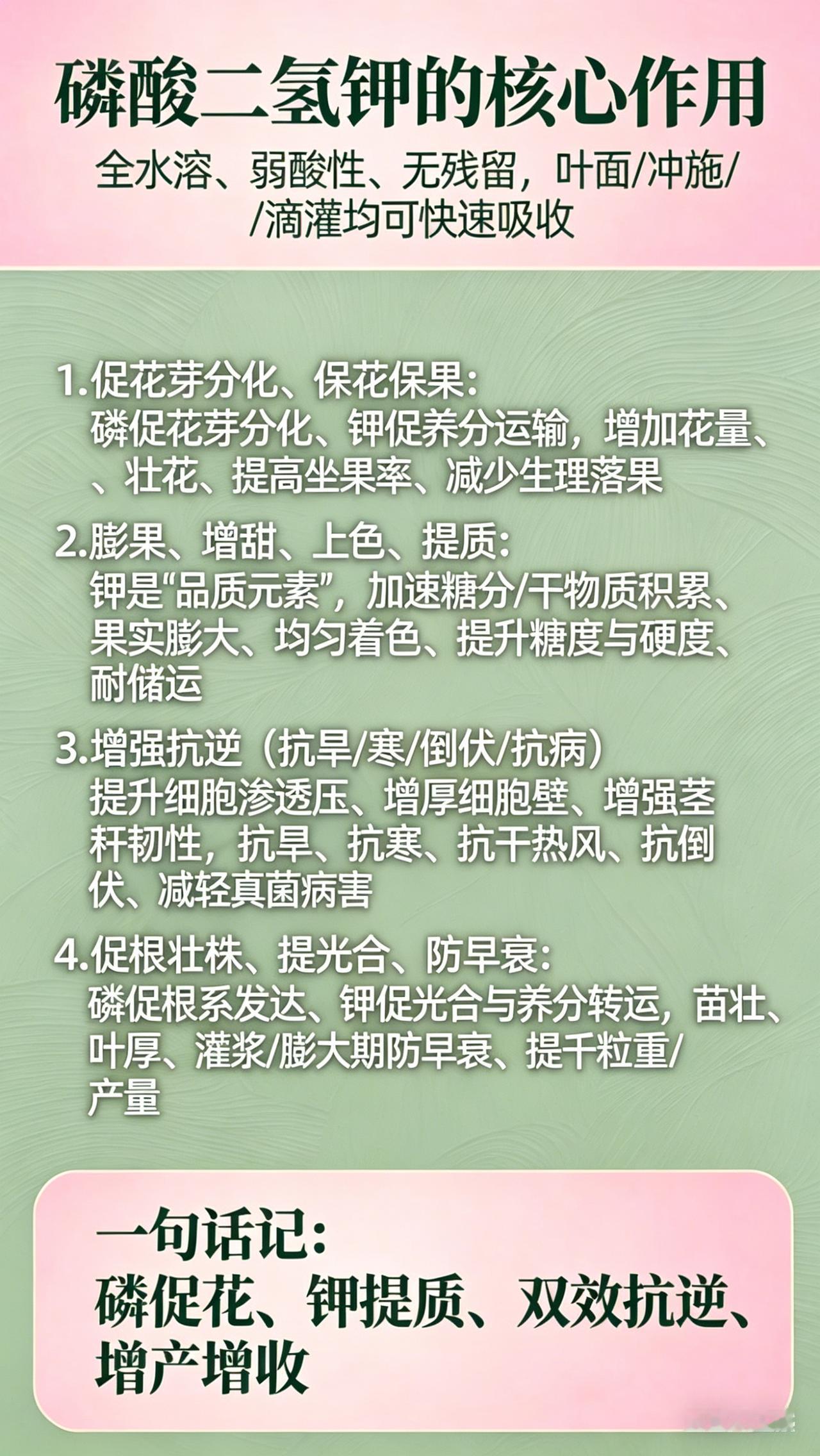 磷酸二氢钾在农业生产中的应用
