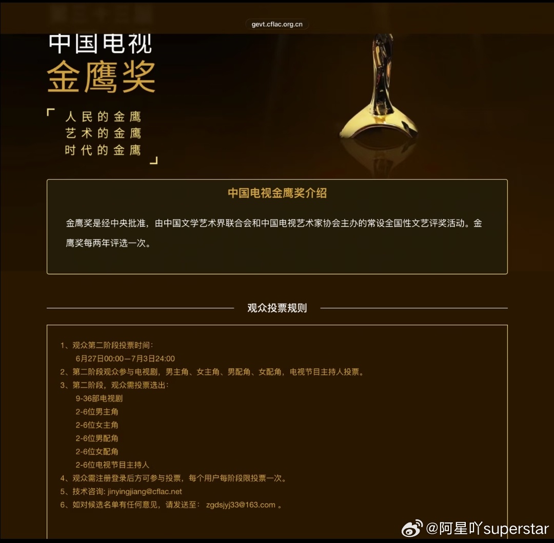 金鹰奖第二阶段投票开启，我扫了一眼入围名单，这届竞争，比往年更卷了。金鹰奖近年改