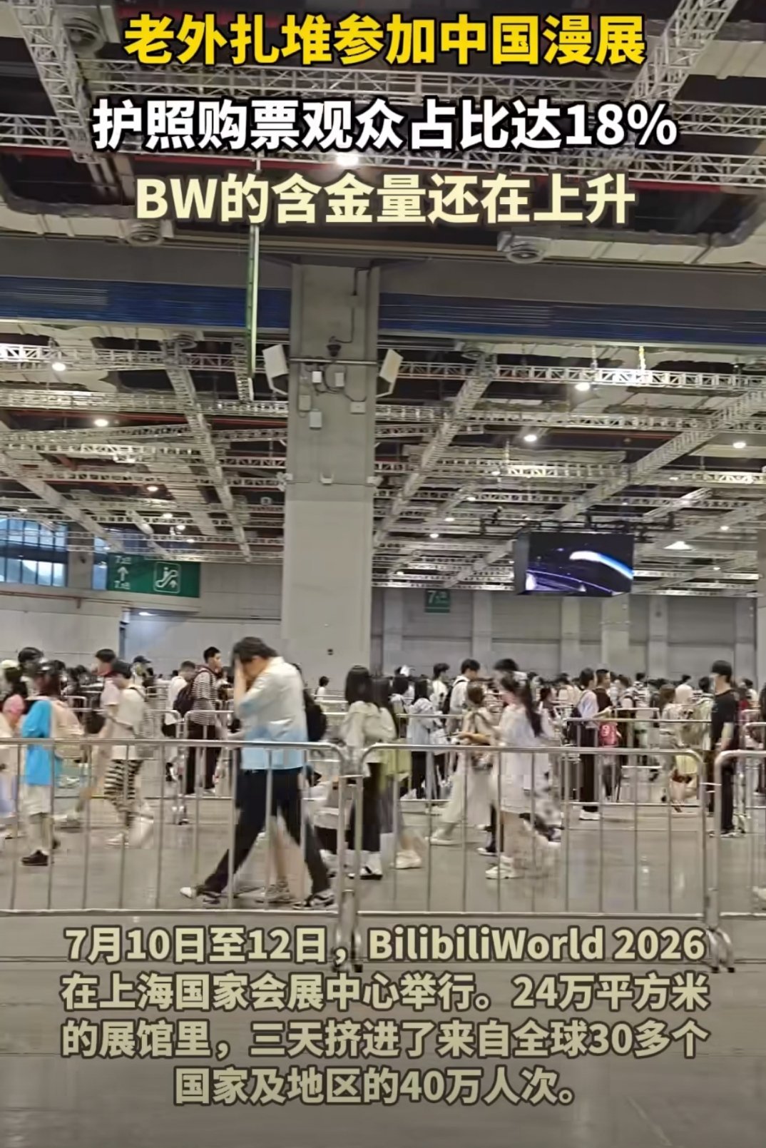 老外扎堆参加中国漫展 今年BW是彻底出圈了啊！海外机票预订涨了35%，周边酒店直