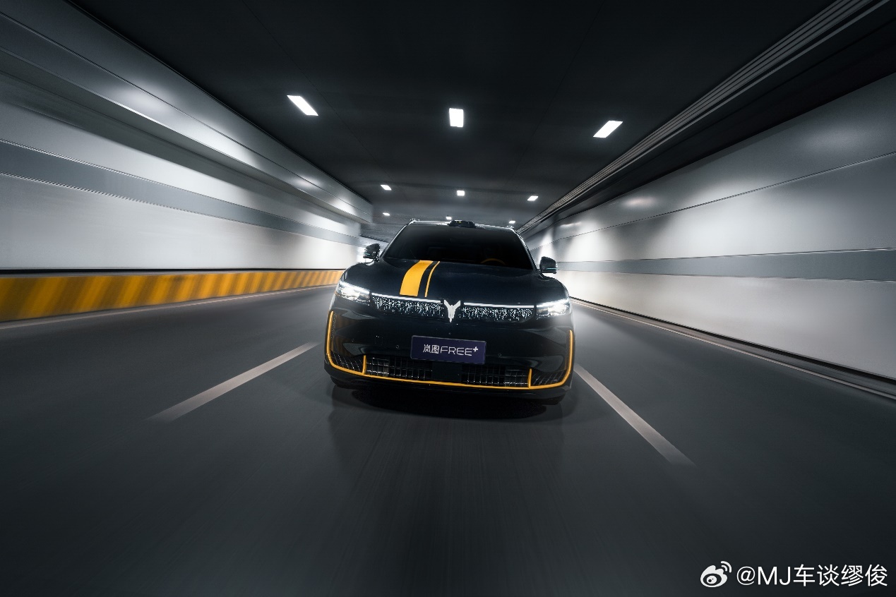 岚图 FREE +发了款运动定制版，「暗影流光」套件+玄金双拼内饰，350kW 