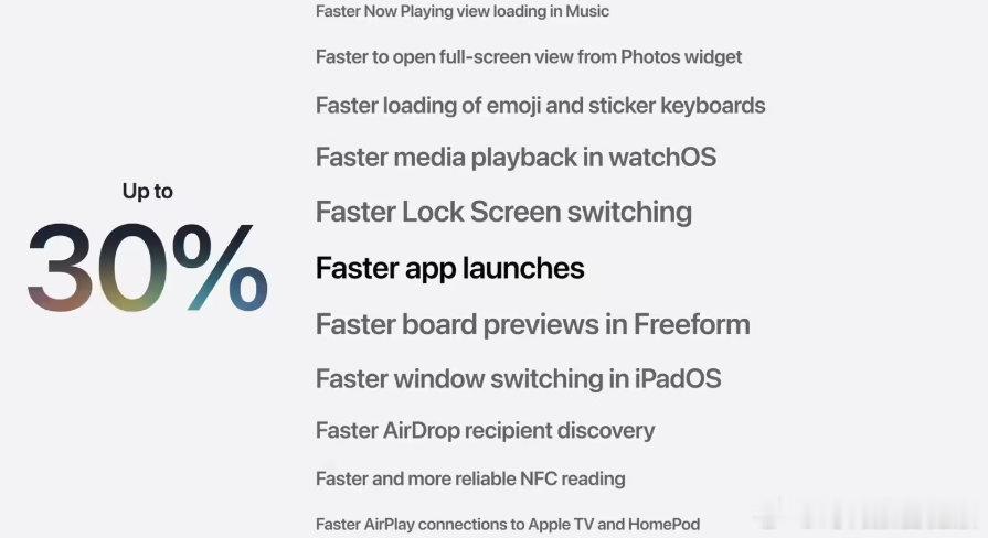 【iOS27新增透明度滑块】iOS27App启动提速30%6 月 9 日消息，在