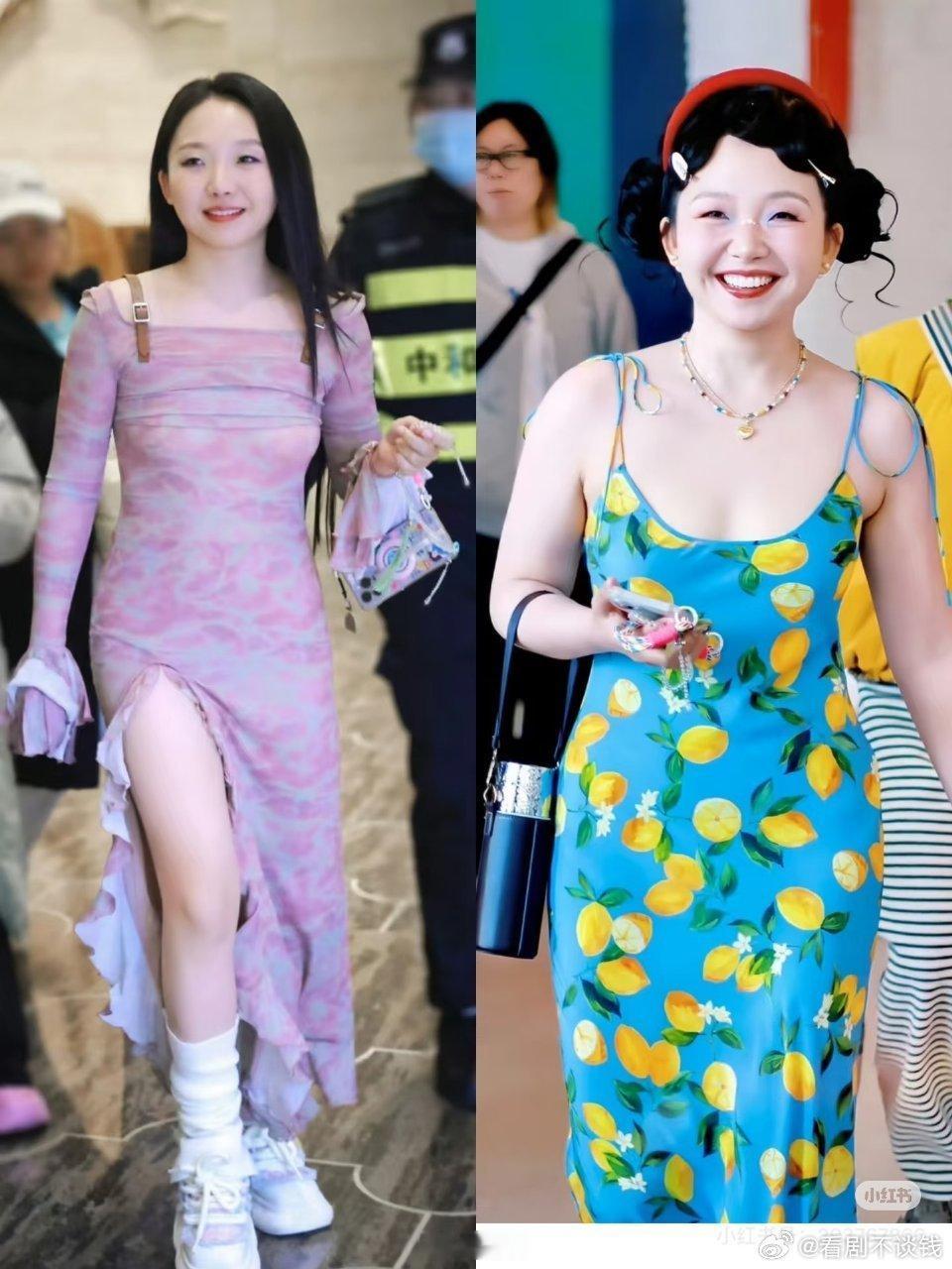 辣目洋子这么瘦了哇塞 李嘉琦和李雪琴都瘦了好多，也都变的更漂亮了 