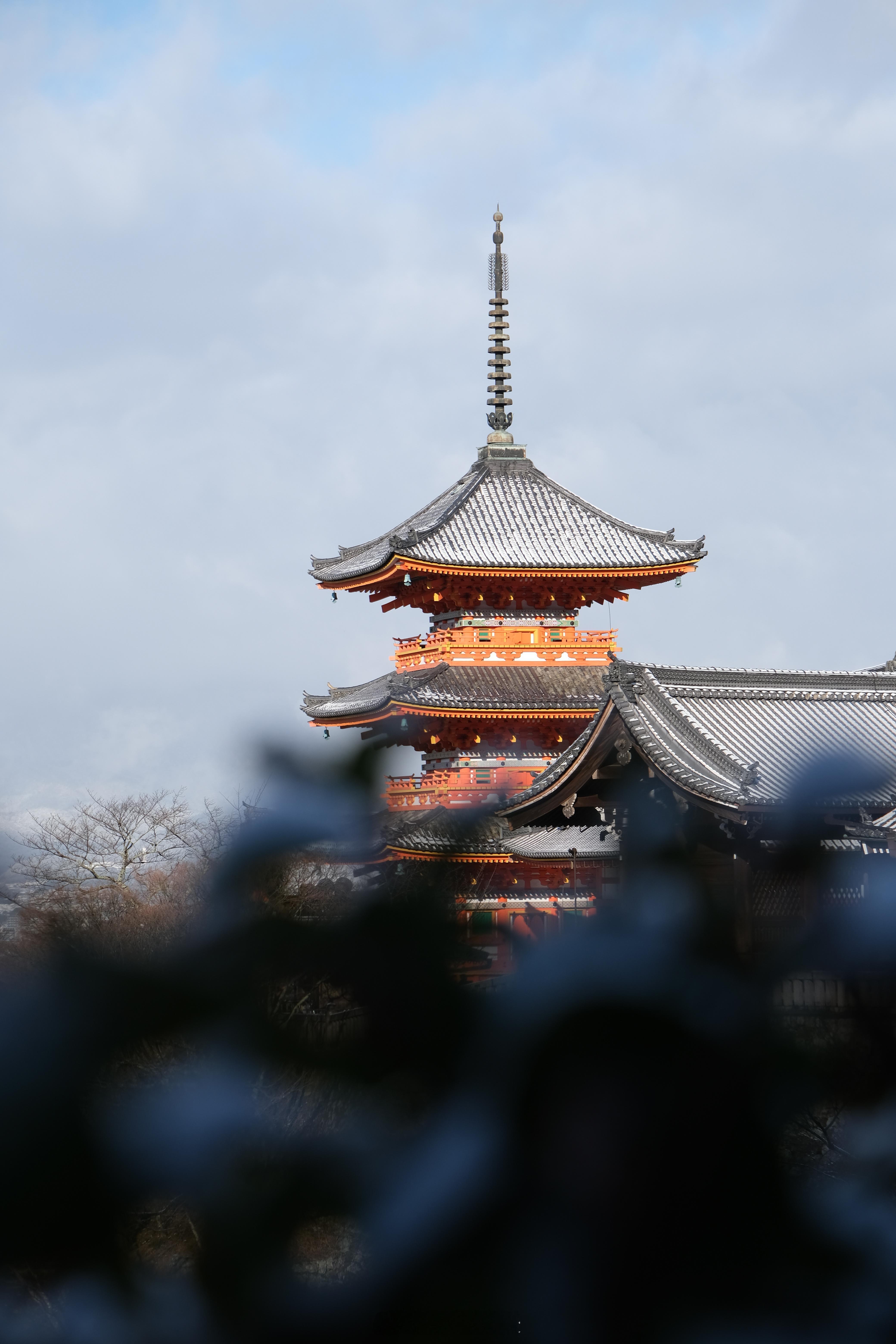 早上八点大雪下的清水寺没什么人的二年坂三年坂 ​​​
